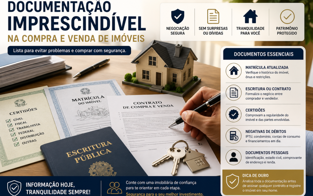 Documentação imprescindível na compra e venda de imóveis: o checklist para evitar problemas